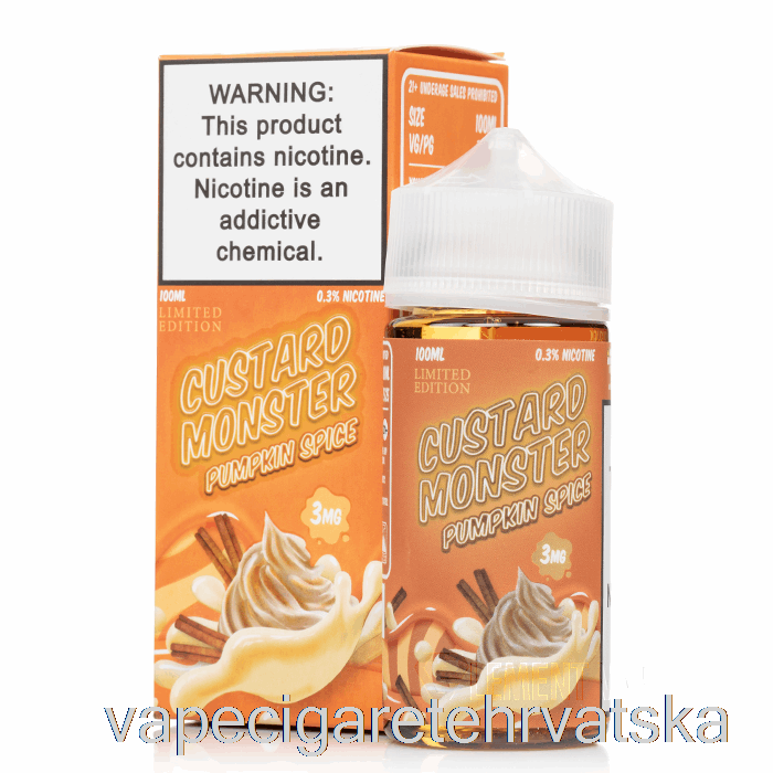 Vape Cigarete Pumpkin Spice - Custard Monster - 100ml 0mg